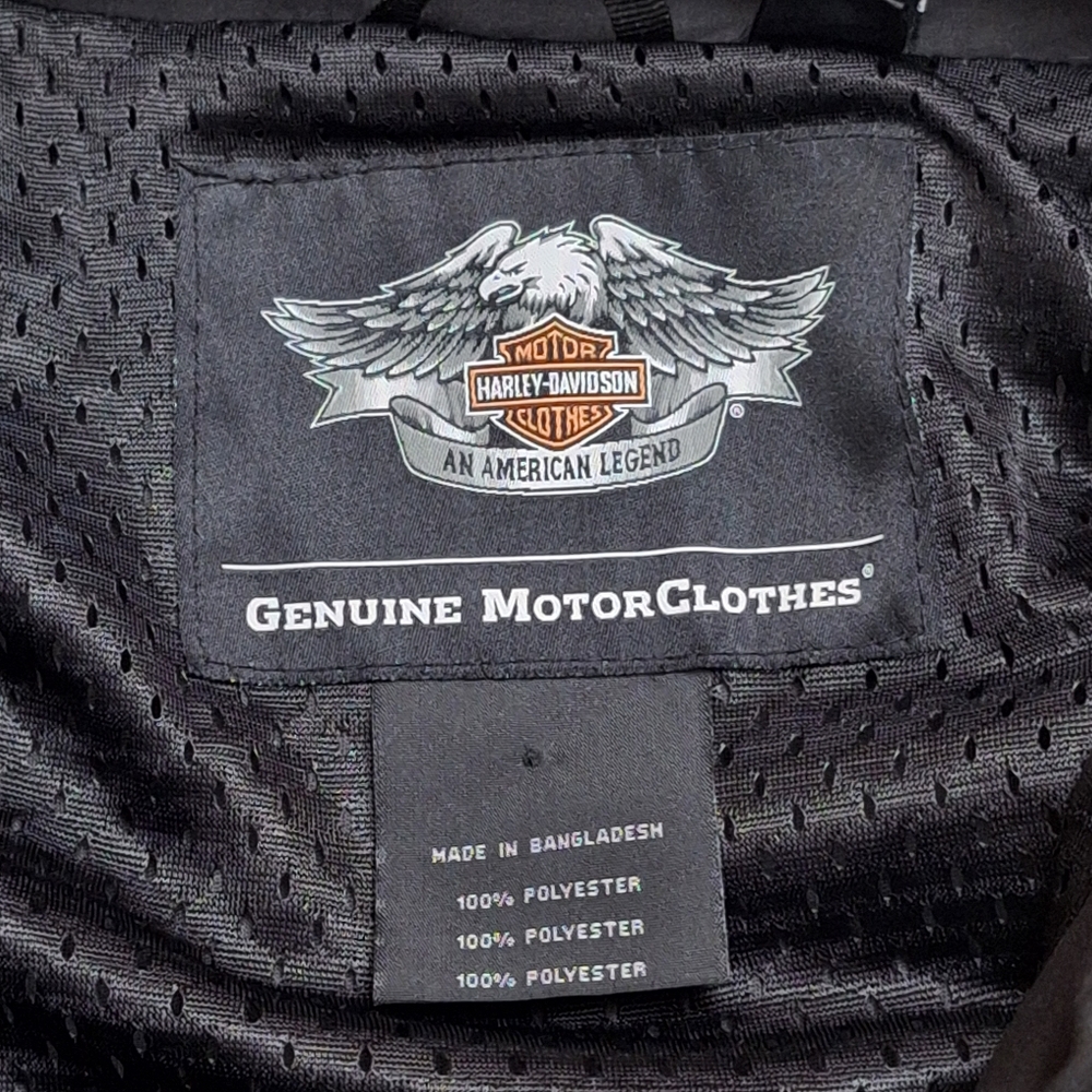 Harley-Davidson Men's Black Jacket with Orange Accents - Picture 8 of 11